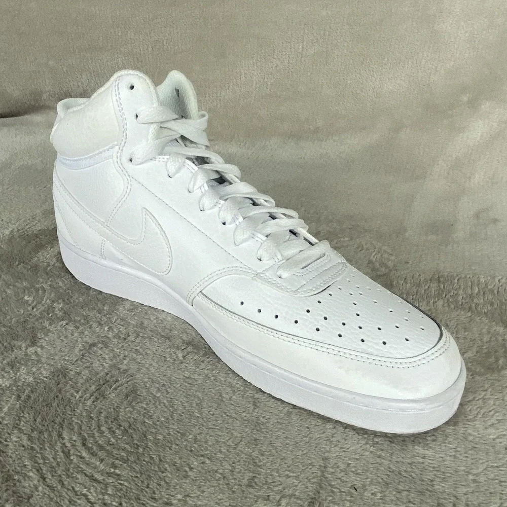 Nike Court Vision Mid Next Nature Mens Sneakers Shoes 10.5 White Leather NEW